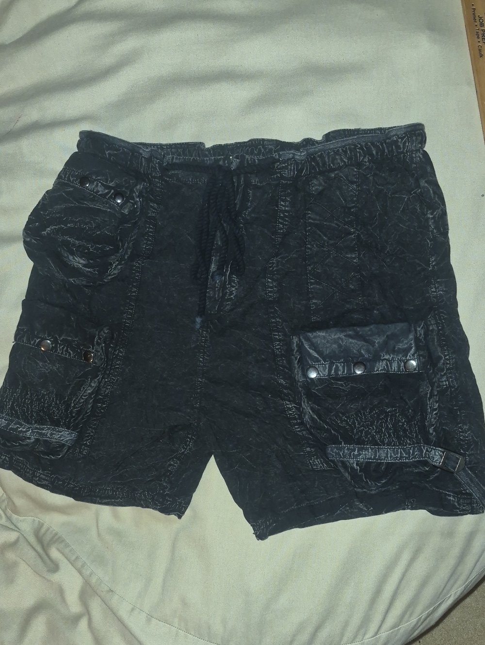 Free People Black Women's Cargo Shorts - Utility Pocket Detail